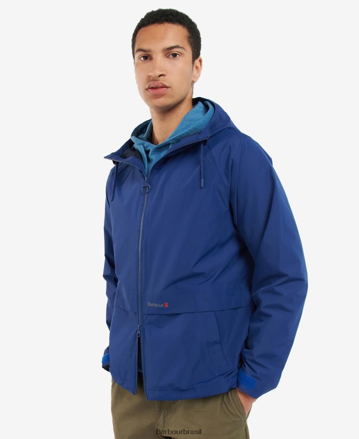 roupas Barbour jaqueta impermeável pockle azul escuro homens NH4442180