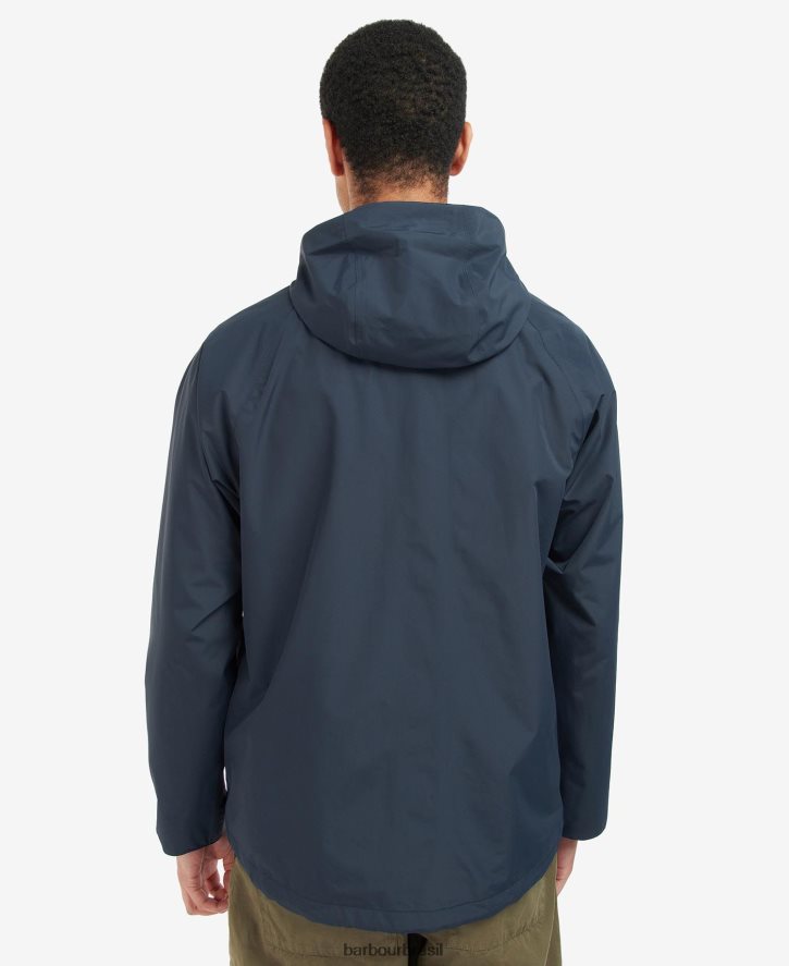 roupas Barbour jaqueta impermeável pockle azul escuro homens NH4442214