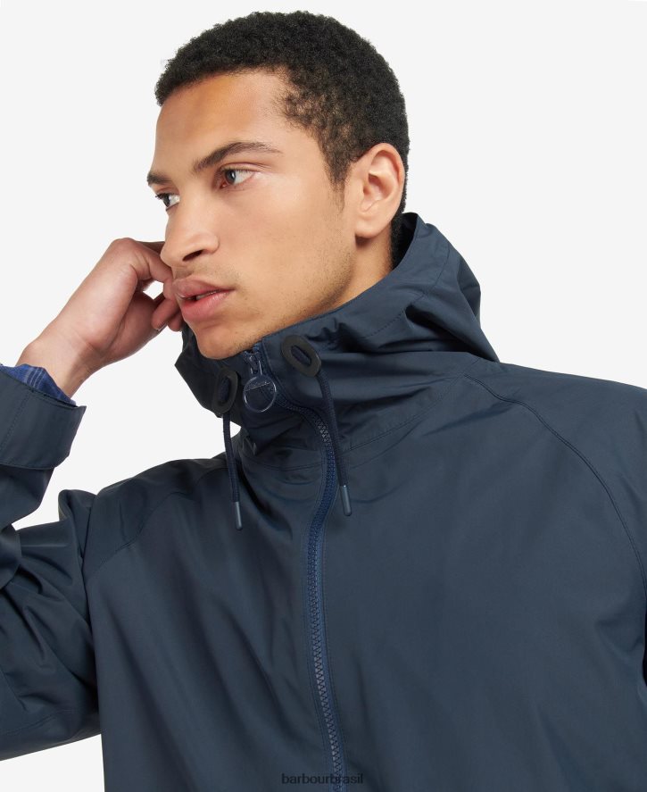 roupas Barbour jaqueta impermeável pockle azul escuro homens NH4442214