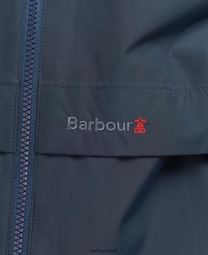 roupas Barbour jaqueta impermeável pockle azul escuro homens NH4442214