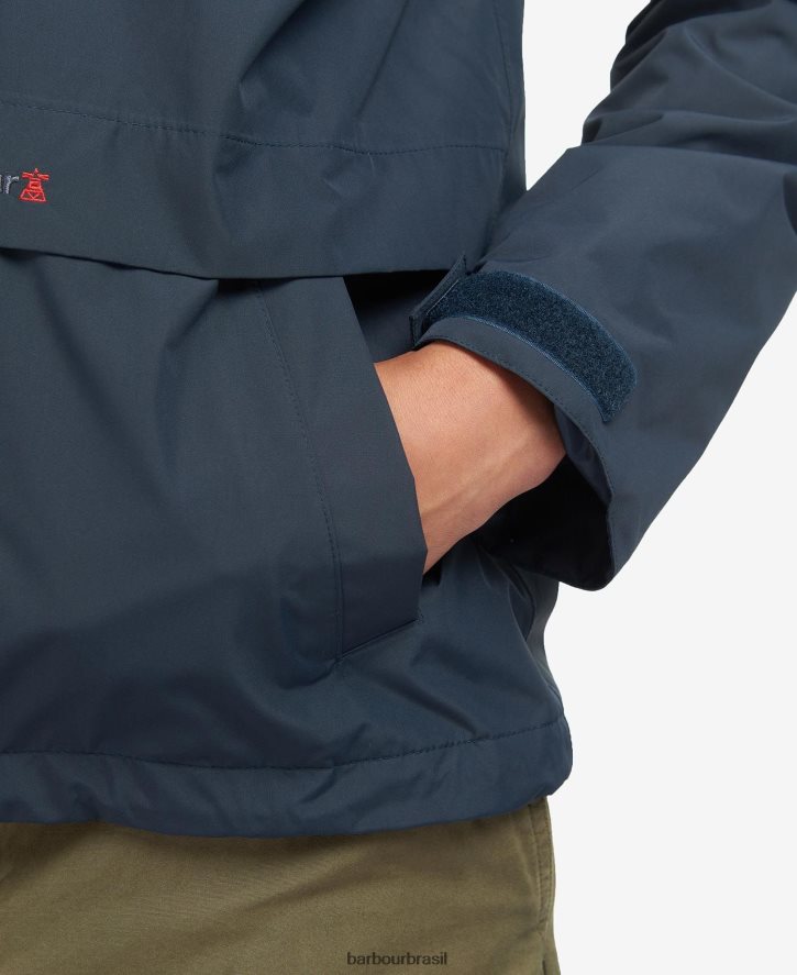 roupas Barbour jaqueta impermeável pockle azul escuro homens NH4442214