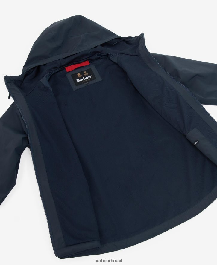 roupas Barbour jaqueta impermeável pockle azul escuro homens NH4442214