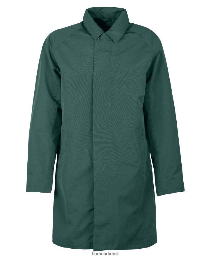 roupas Barbour jaqueta mac impermeável barnley aresta verde homens NH4442195