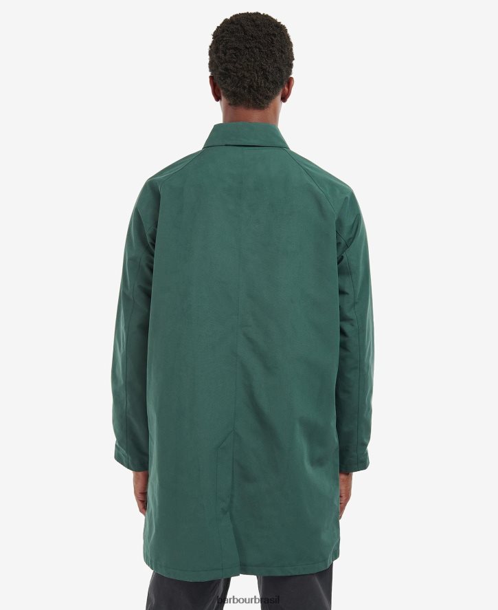 roupas Barbour jaqueta mac impermeável barnley aresta verde homens NH4442195