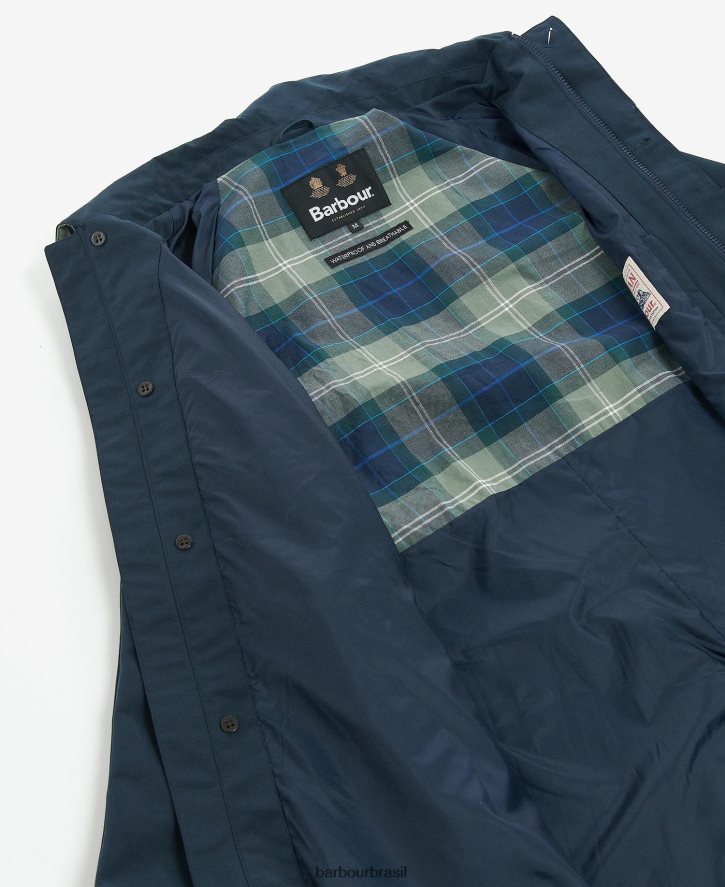roupas Barbour jaqueta mac impermeável barnley aresta verde homens NH4442215