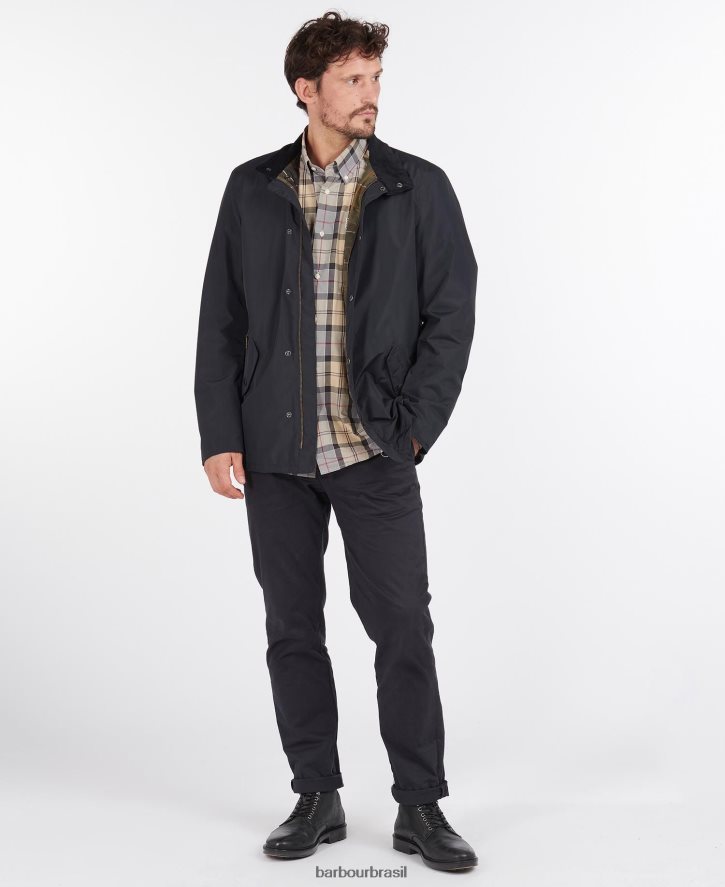 roupas Barbour jaqueta respirável impermeável colhereiro marinha homens NH4442219