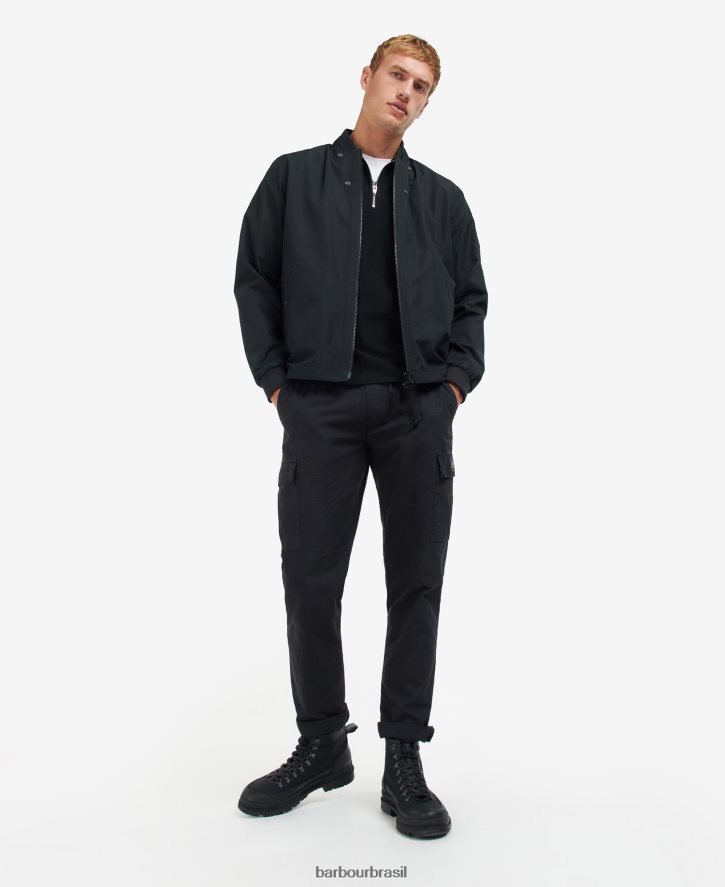 roupas Barbour parr jaqueta impermeável preto clássico homens NH4442201