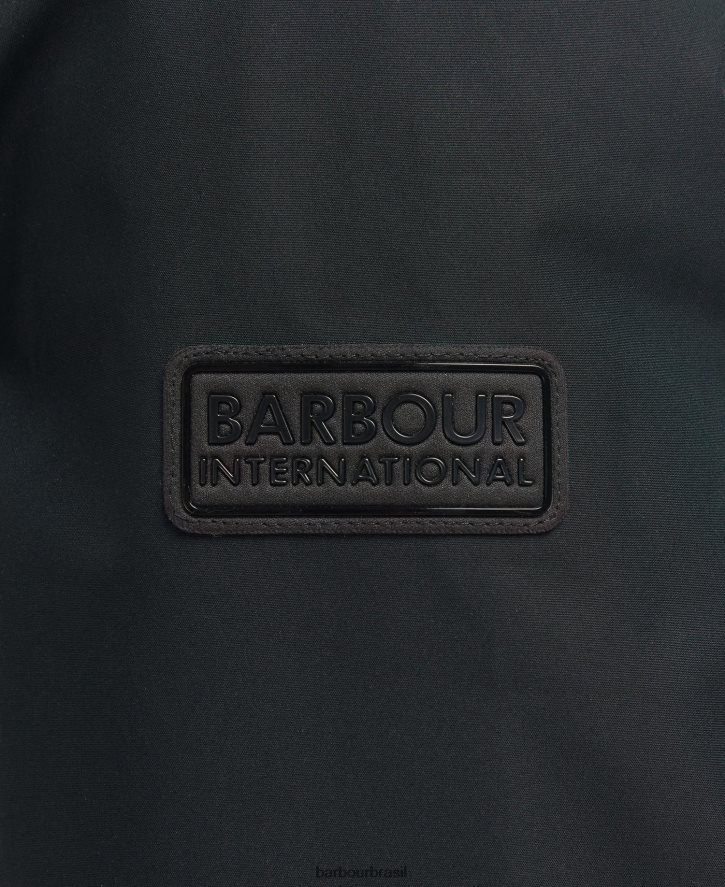 roupas Barbour parr jaqueta impermeável preto clássico homens NH4442201
