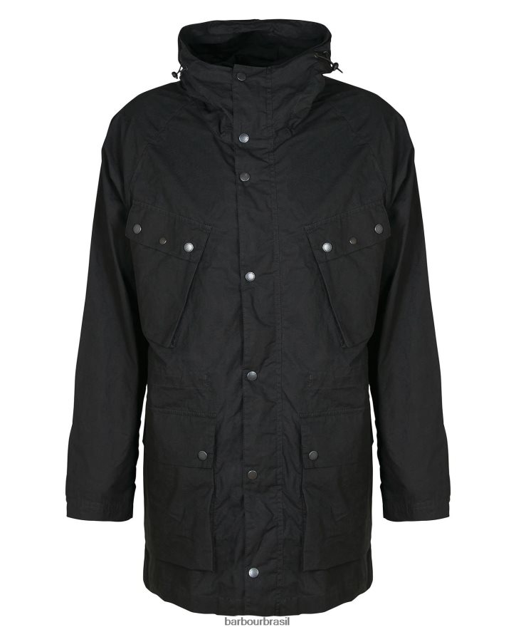 roupas Barbour lidar casaco casual parka preto clássico homens NH4442176