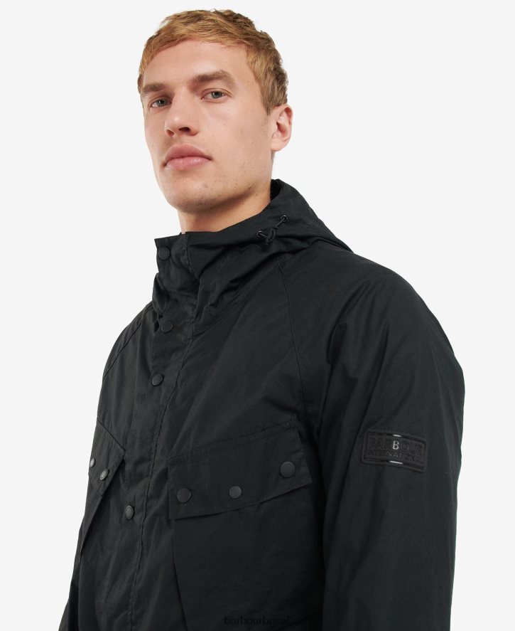 roupas Barbour lidar casaco casual parka preto clássico homens NH4442176