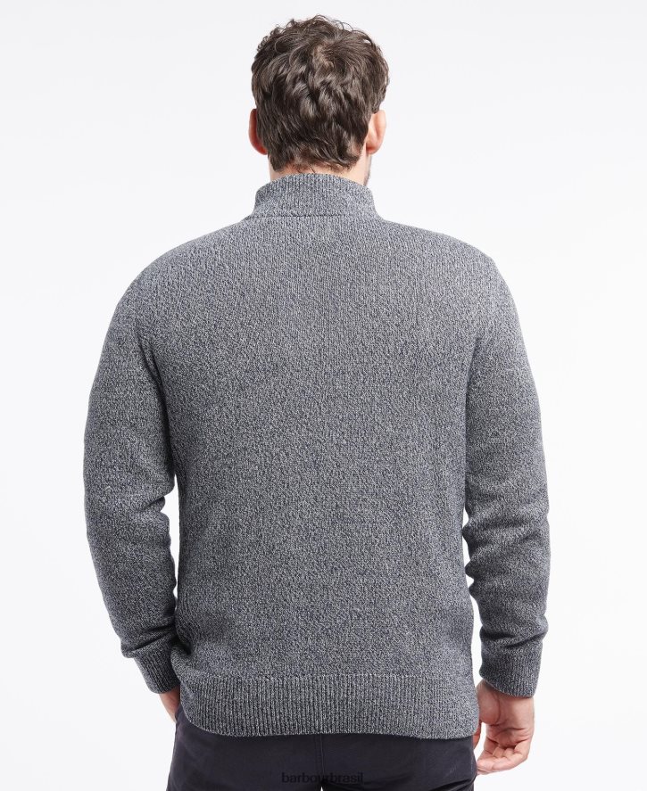 roupas Barbour algodão twist nelson meio zíper marinha homens NH44421101