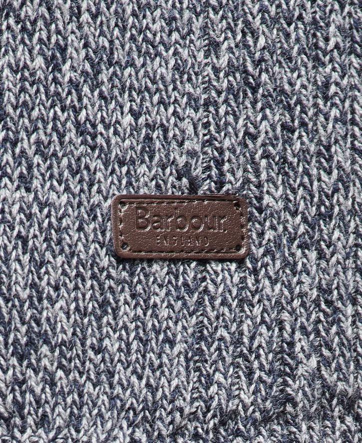 roupas Barbour algodão twist nelson meio zíper marinha homens NH44421101