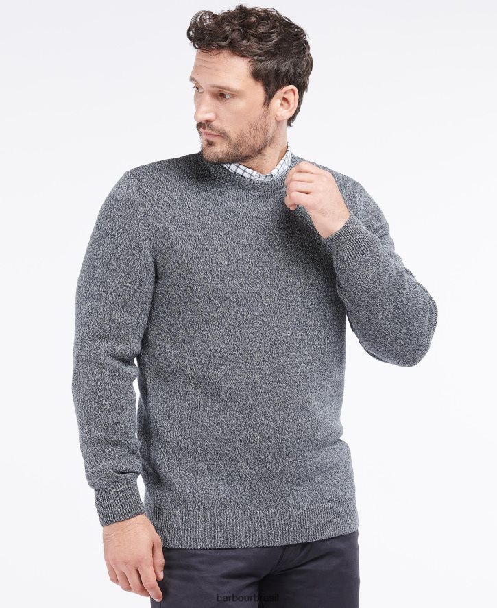 roupas Barbour algodão twist nelson tripulação marinha homens NH44421115