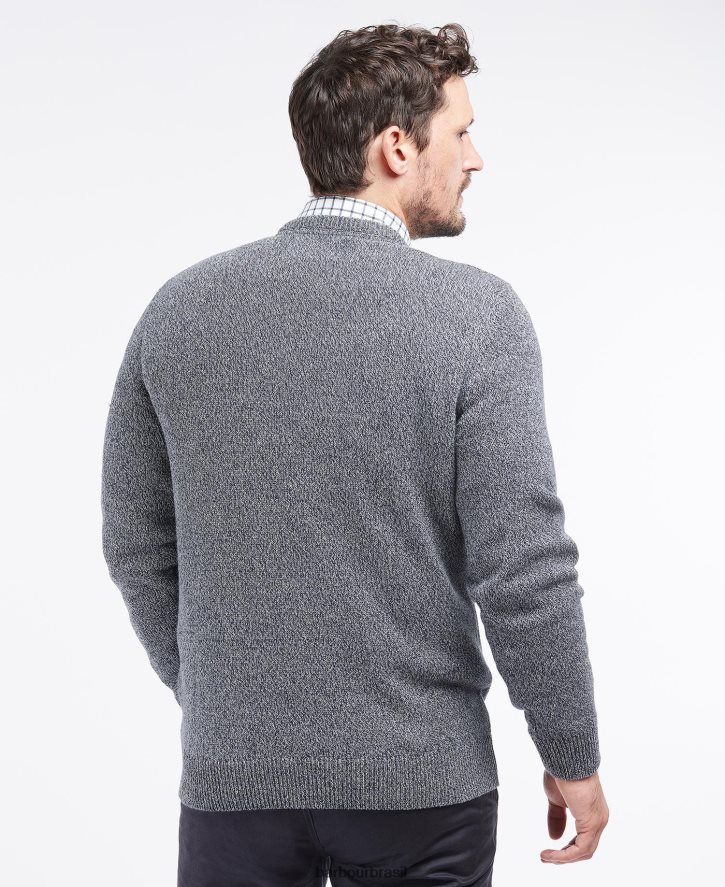 roupas Barbour algodão twist nelson tripulação marinha homens NH44421115