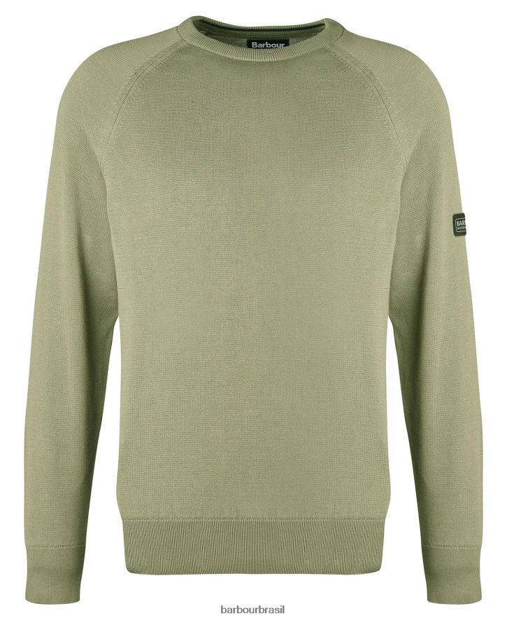 roupas Barbour camisola de gola redonda de algodão marinha internacional homens NH44421121