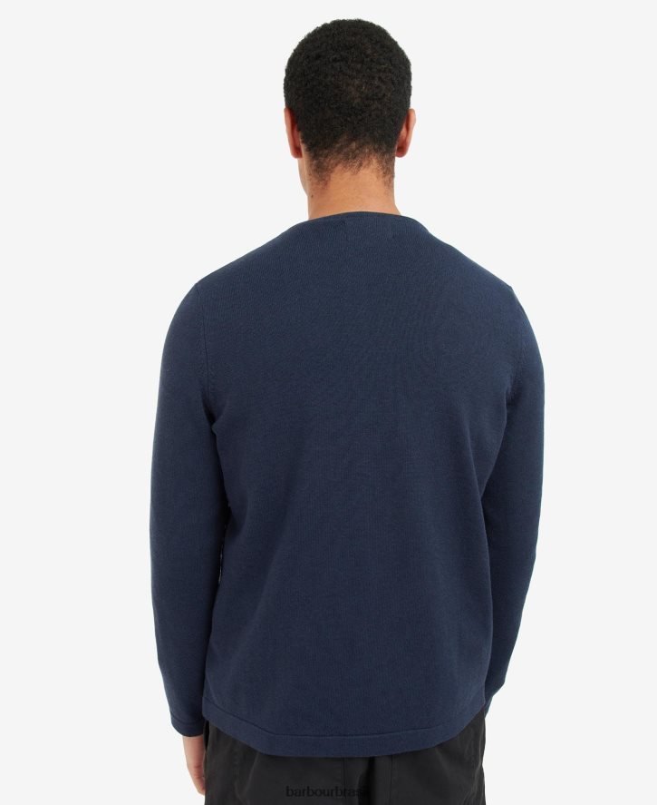 roupas Barbour cardigã acolchoado craghead marinho clássico homens NH44421095