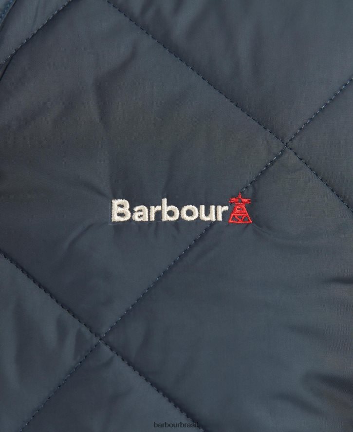 roupas Barbour cardigã acolchoado craghead marinho clássico homens NH44421095