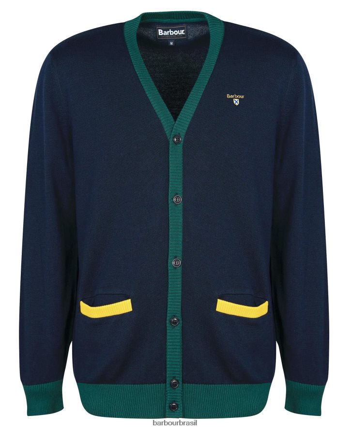 roupas Barbour cardigã babour sheldonian marinho clássico homens NH44421125