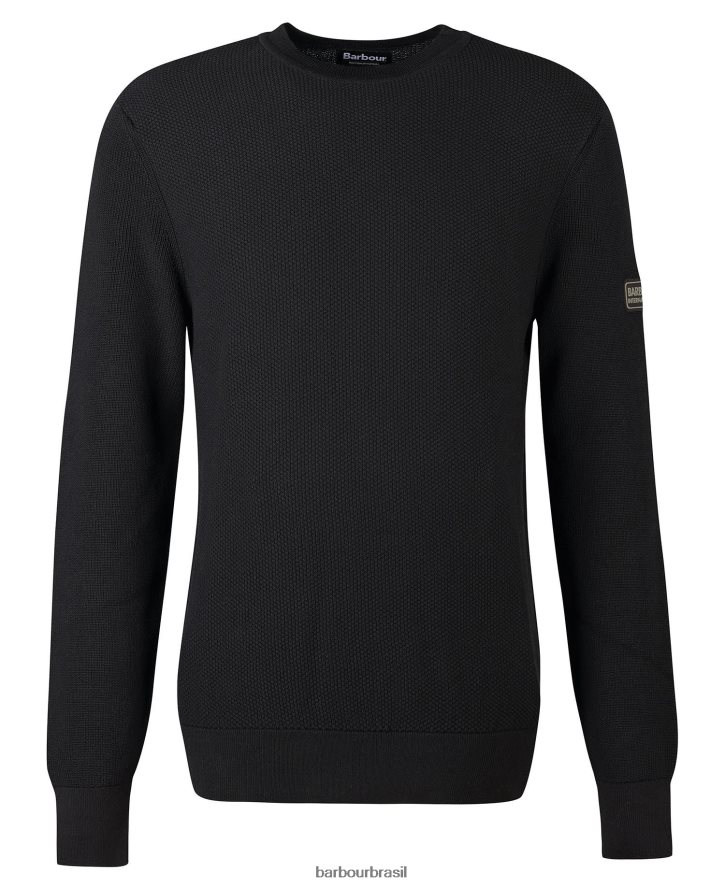 roupas Barbour dirigir jumper de malha preto clássico homens NH44421117