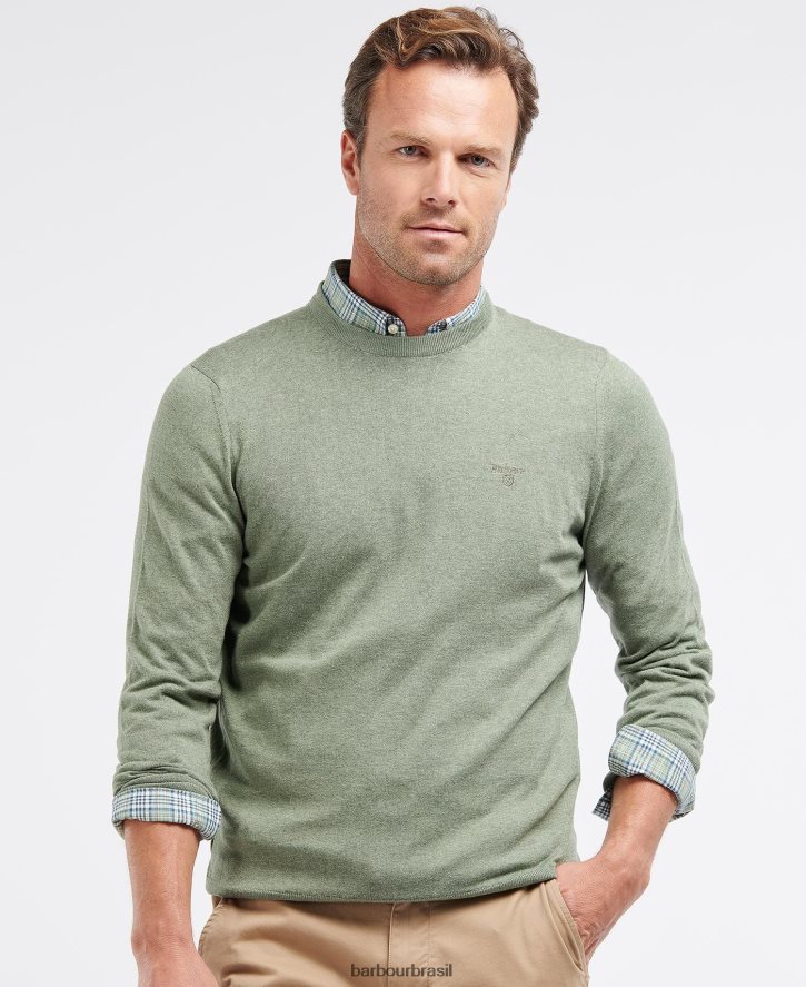 roupas Barbour equipe de algodão leve azul claro homens NH44421074