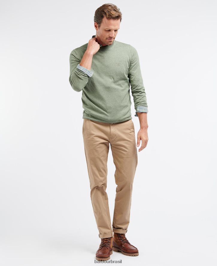 roupas Barbour equipe de algodão leve azul claro homens NH44421074