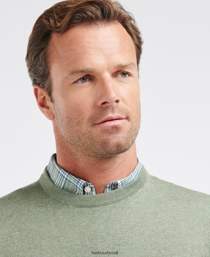 roupas Barbour equipe de algodão leve azul claro homens NH44421074