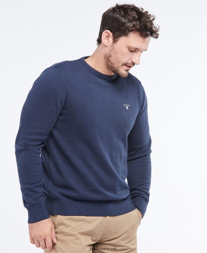 roupas Barbour jumper orgânico marinha homens NH44421112