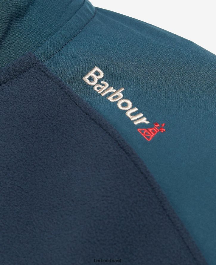 roupas Barbour lã com zíper lingfield marinho clássico homens NH44421138