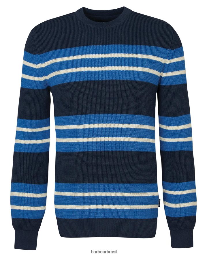 roupas Barbour moletom listrado blaydon marinho clássico homens NH44421122