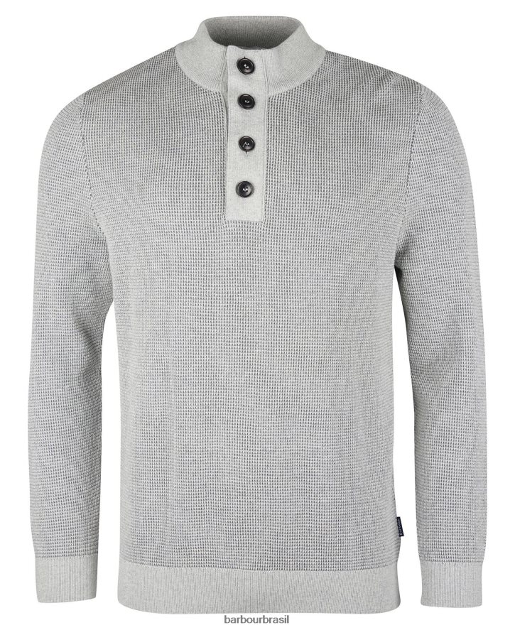 roupas Barbour moletom meia botão malcolm Margarida cinzenta homens NH44421108