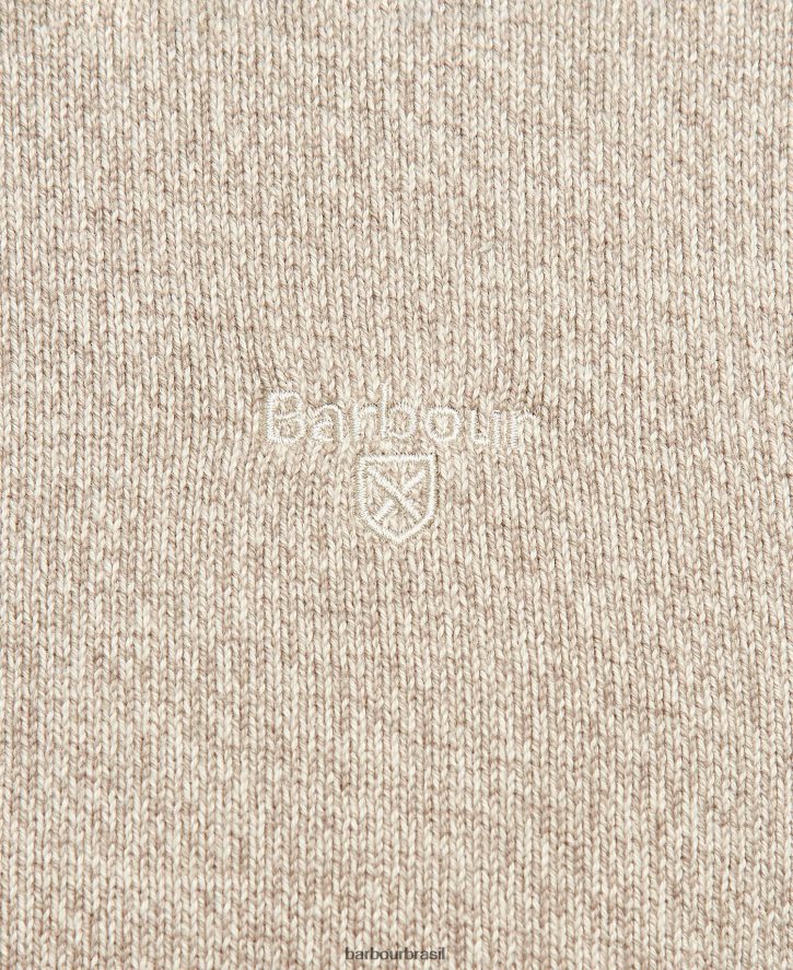 roupas Barbour suéter de tricô gola careca firle azeitona marga homens NH44421110