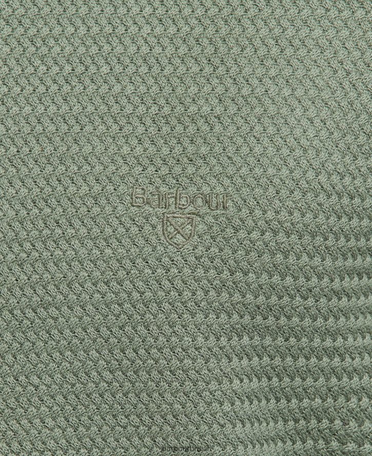 roupas Barbour suéter gola careca fleming azul lavado homens NH44421128