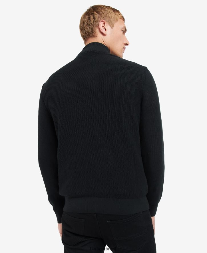 roupas Barbour suéter malha musgo preto clássico homens NH44421079