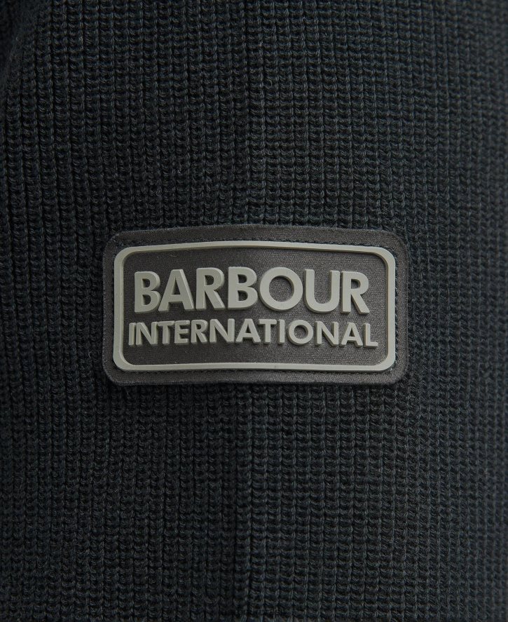 roupas Barbour suéter malha musgo preto clássico homens NH44421079