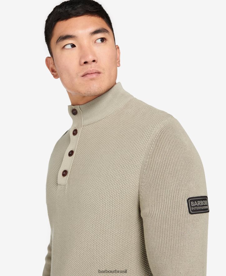 roupas Barbour suéter malha musgo preto clássico homens NH44421111