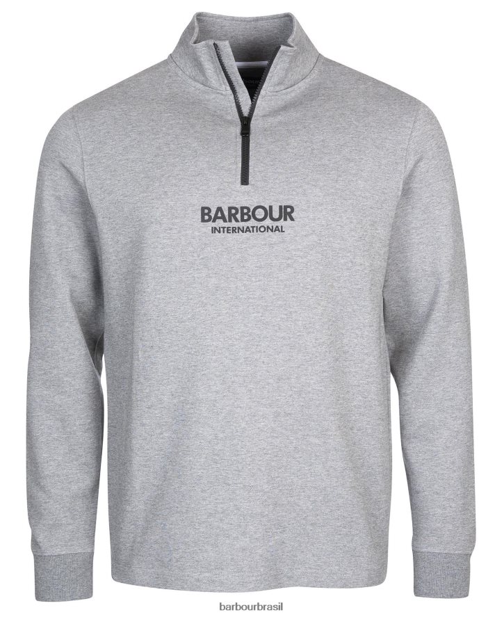 roupas Barbour camisola de meio fecho de transmissão preto homens NH4442995