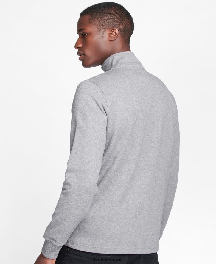 roupas Barbour camisola de meio fecho de transmissão preto homens NH4442995