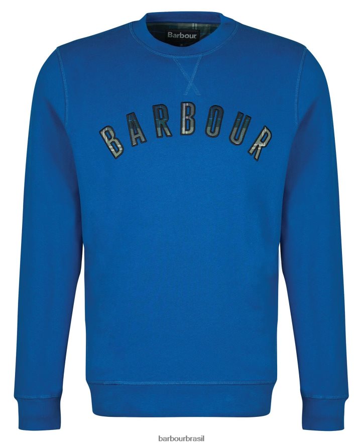 roupas Barbour jumper de tripulação debson azul mônaco homens NH44421034