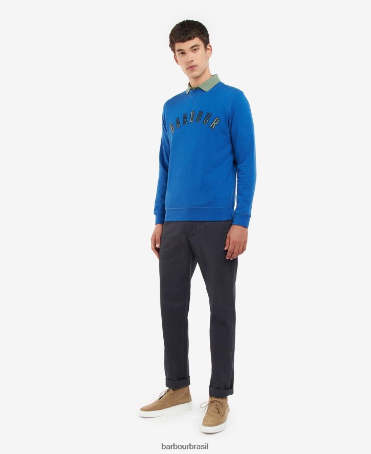 roupas Barbour jumper de tripulação debson azul mônaco homens NH44421034