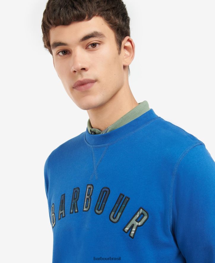 roupas Barbour jumper de tripulação debson azul mônaco homens NH44421034