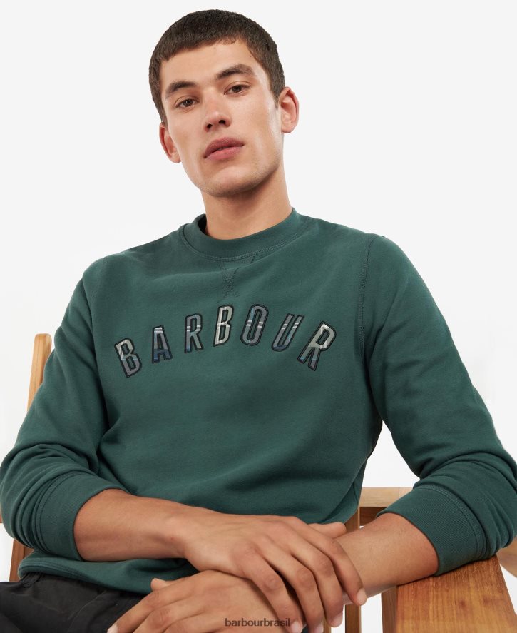 roupas Barbour jumper de tripulação debson azul mônaco homens NH4442992