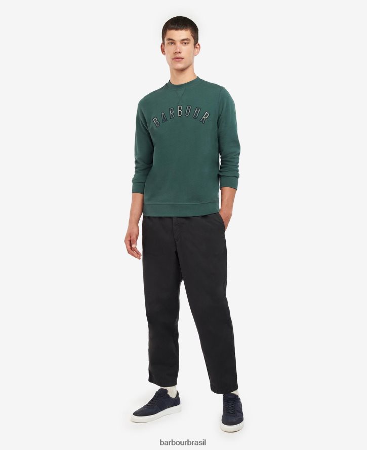 roupas Barbour jumper de tripulação debson azul mônaco homens NH4442992