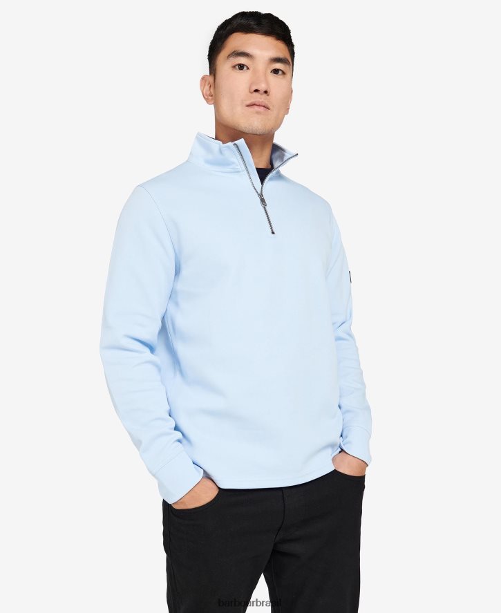 roupas Barbour mola meio zíper preto clássico homens NH44421000