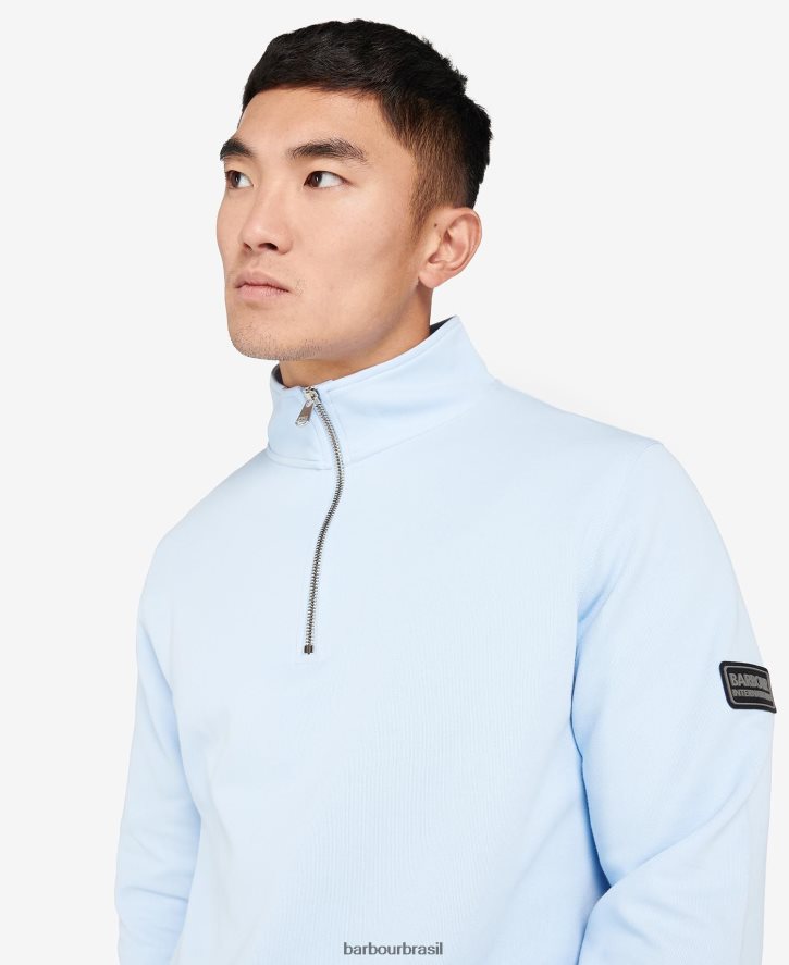 roupas Barbour mola meio zíper preto clássico homens NH44421000