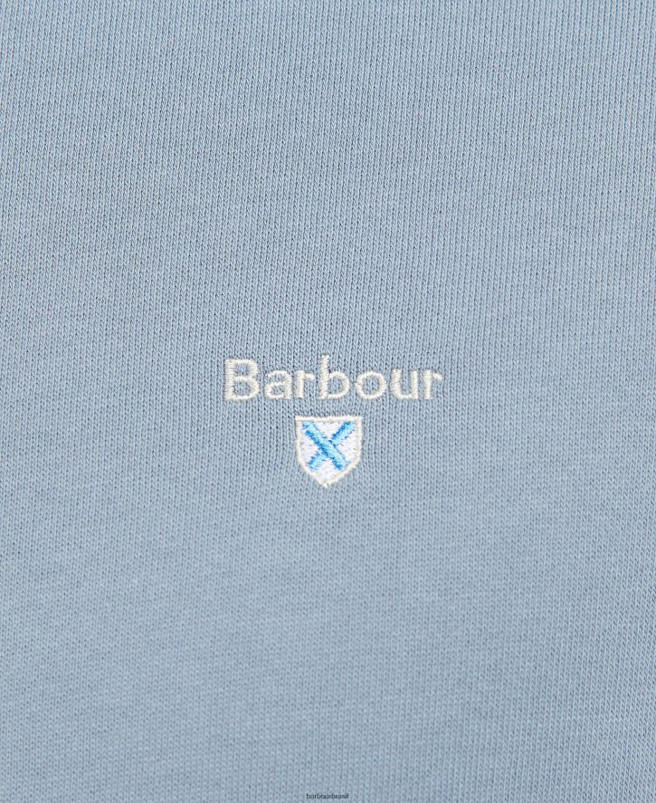 roupas Barbour moletom barbur rothley com meio zíper agave verde homens NH44421052