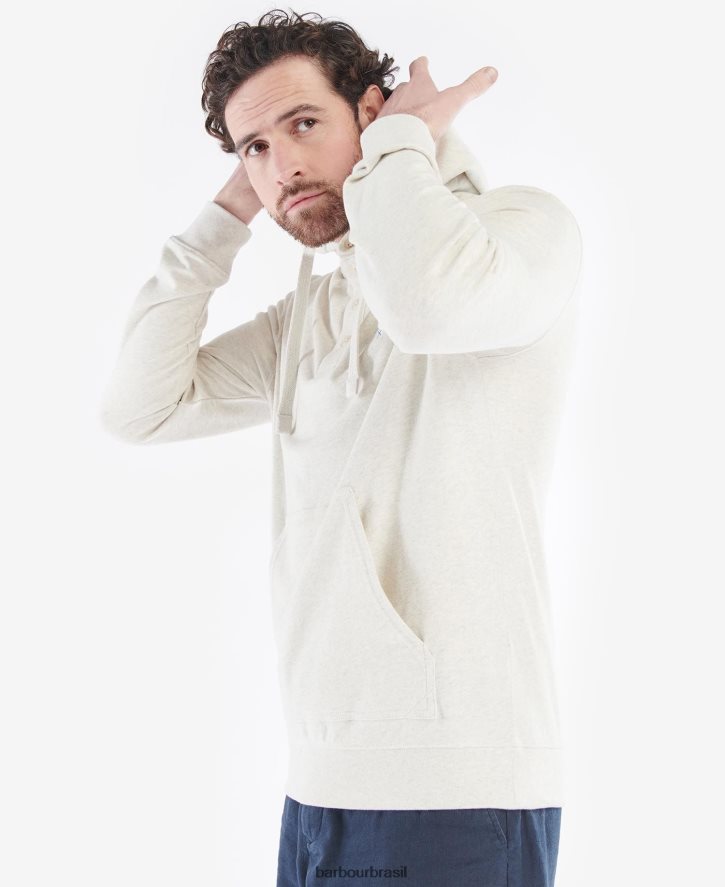roupas Barbour moletom com capuz hetton Margarida cinzenta homens NH44421022