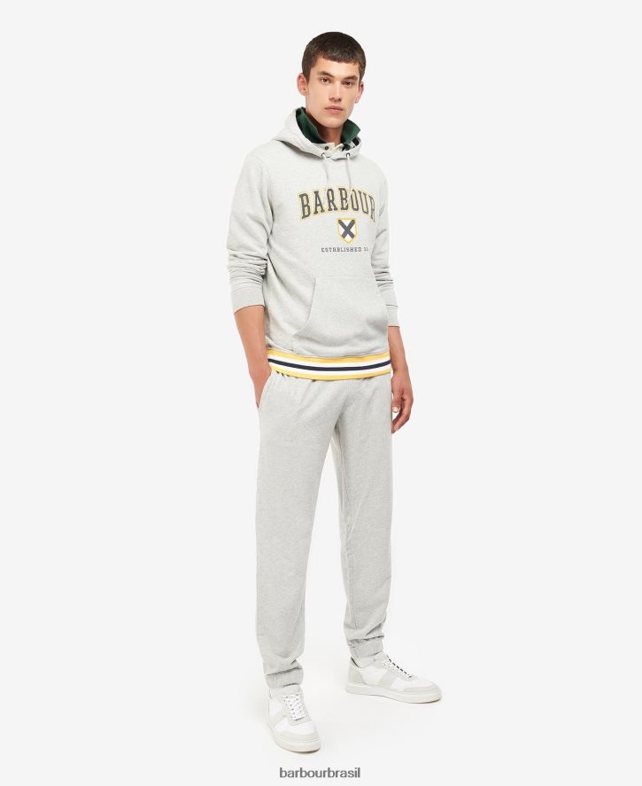 roupas Barbour moletom com logo linacre Margarida cinzenta homens NH44421027