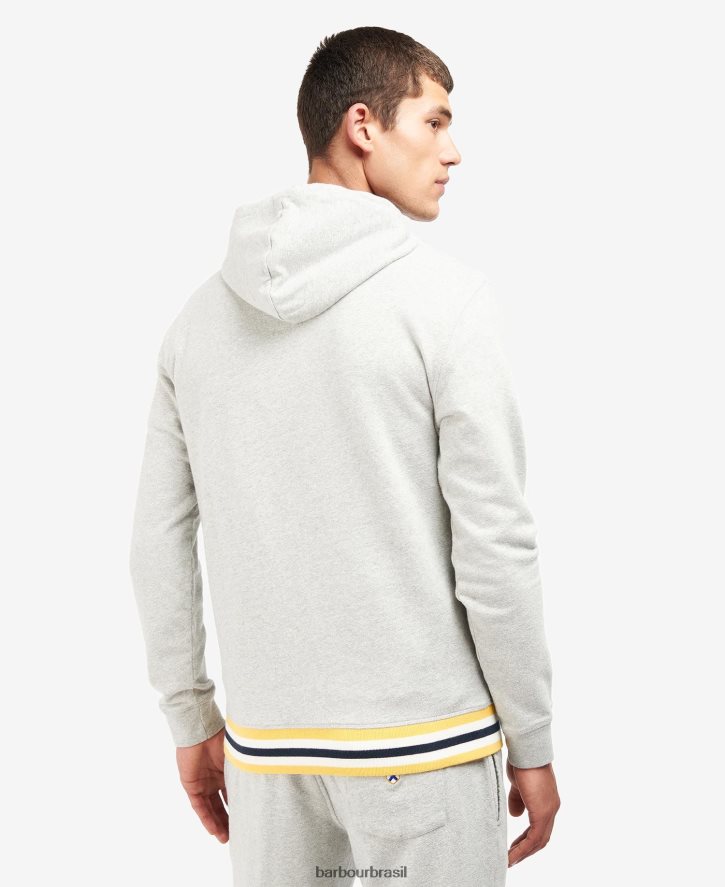 roupas Barbour moletom com logo linacre Margarida cinzenta homens NH44421027