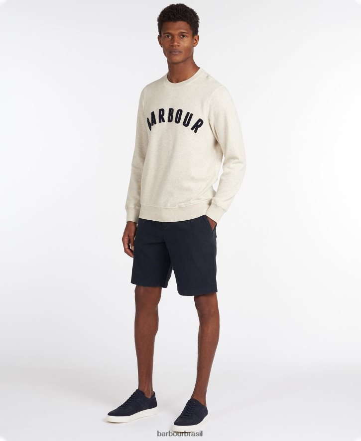 roupas Barbour moletom com logotipo de preparação Margarida cinzenta homens NH44421014