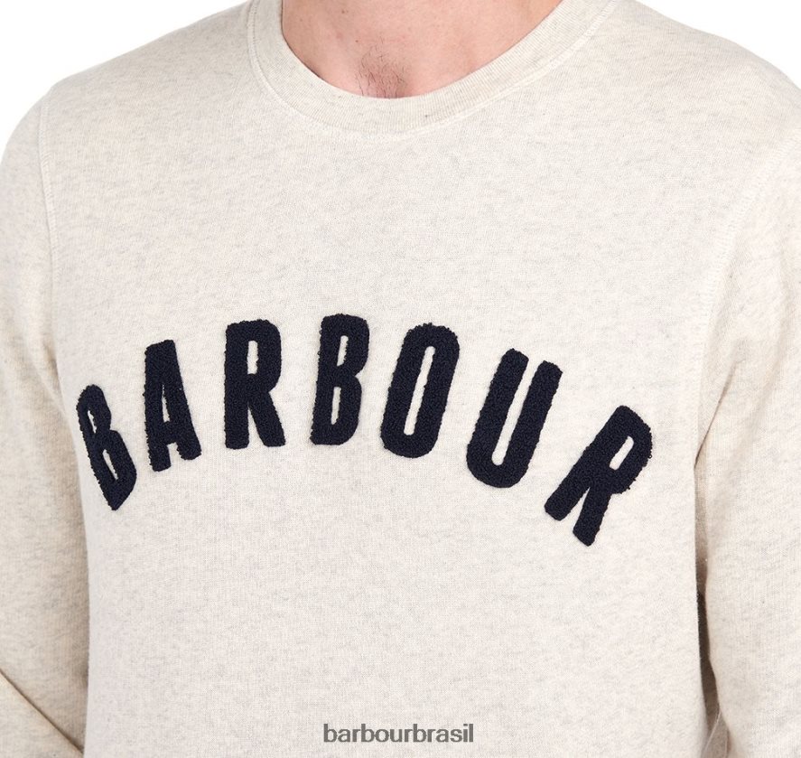 roupas Barbour moletom com logotipo de preparação Margarida cinzenta homens NH44421014